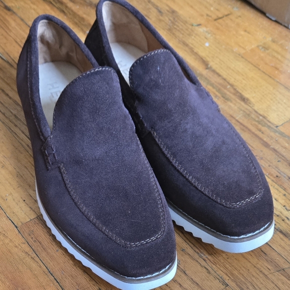 Hevias Men Sz. 9D Wayfarer Suede Waterproof Extralight Loafers Slip-on- No Box - Picture 7 of 8